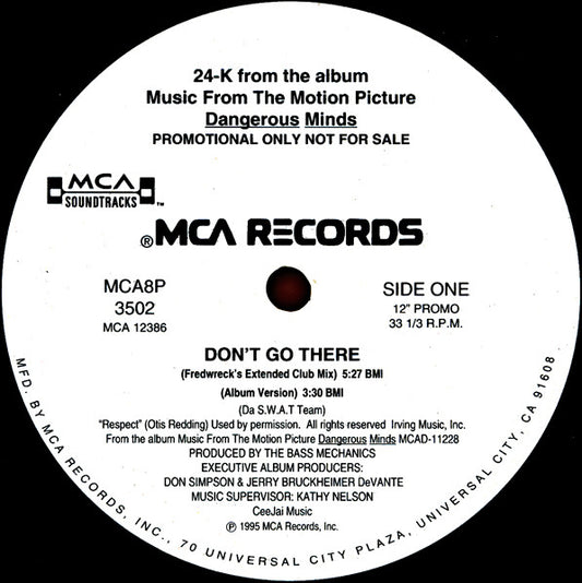 24-K : Don't Go There (12", Promo)