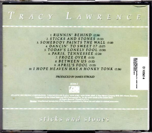 Tracy Lawrence : Sticks And Stones (CD, Album, Club)