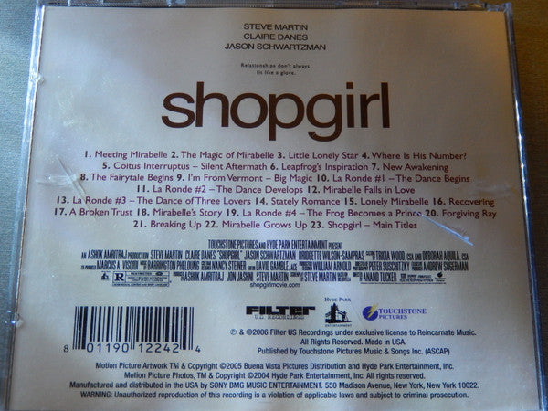 Barrington Pheloung : Shopgirl - Soundtrack (CD, Album)