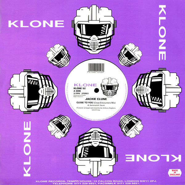 Jackie Clune : Close To You (12")