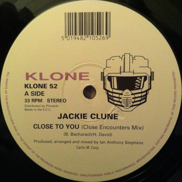 Jackie Clune : Close To You (12")