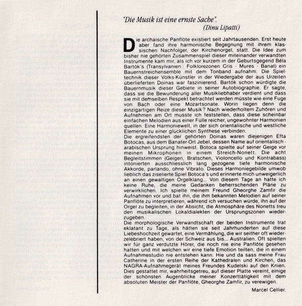 Gheorghe Zamfir et Marcel Cellier : Flûte de Pan Et Orgue - Live / Direct (CD, Album)