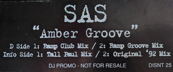 SAS : Amber Groove (12", Promo)