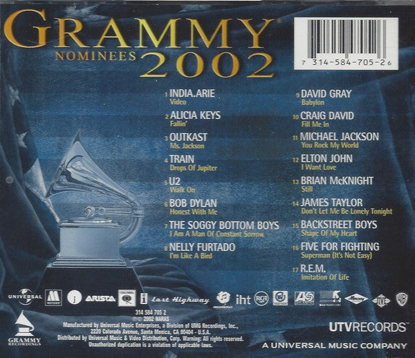 Various : 2002 Grammy Nominees (CD, Comp)