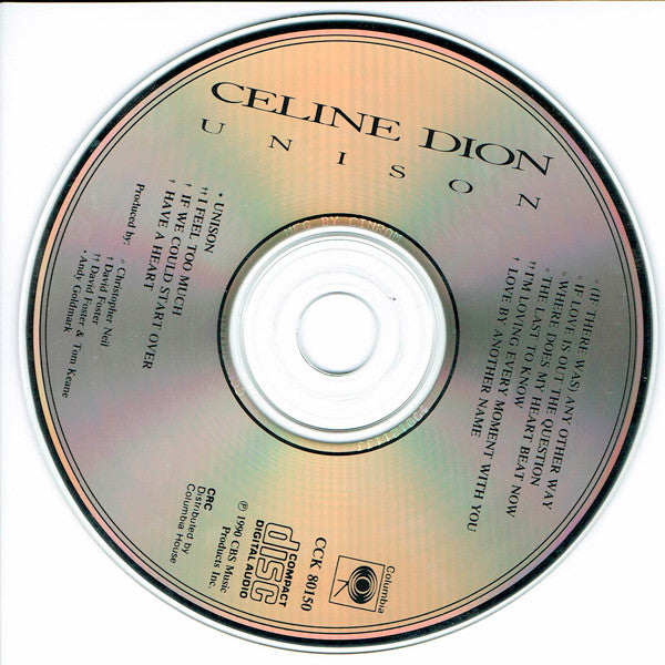 Celine Dion* : Unison (CD, Album, Club)