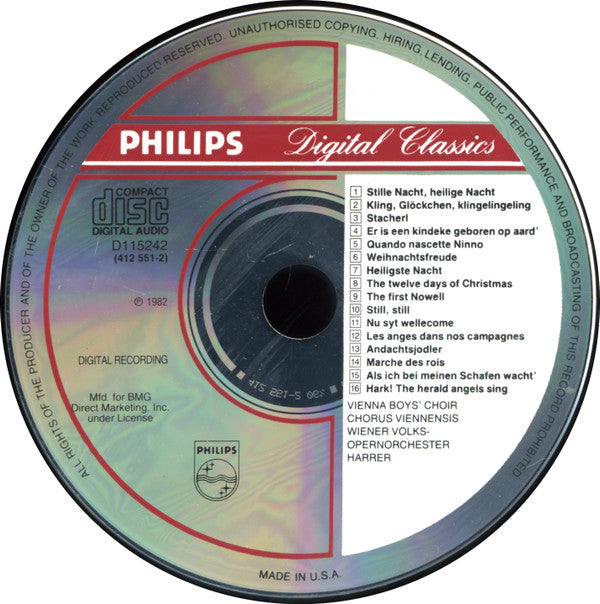 Vienna Boys' Choir* • Uwe Christian Harrer : Merry Christmas (CD, Album, Club)