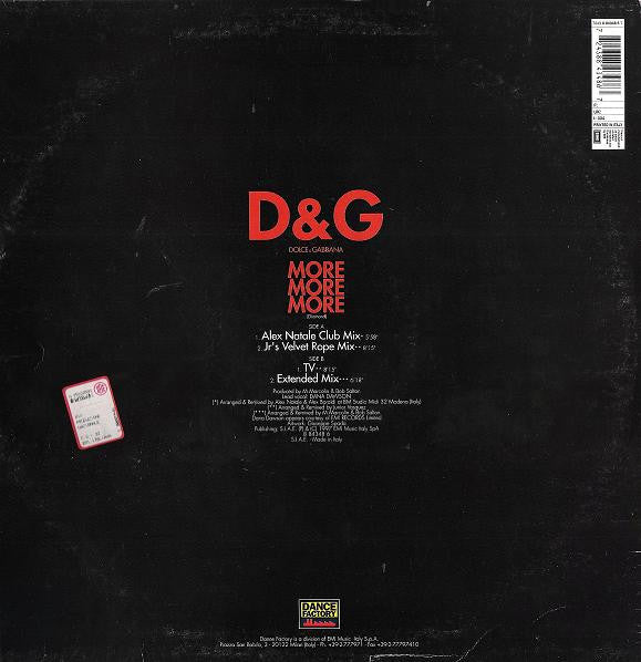 Dolce & Gabbana : More More More (12")