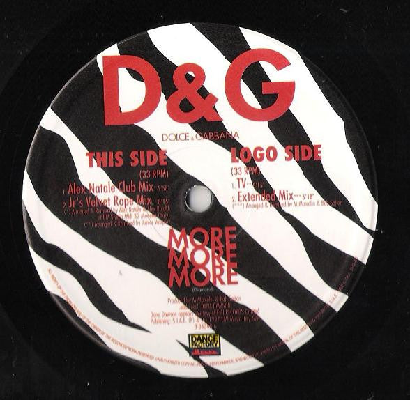 Dolce & Gabbana : More More More (12")