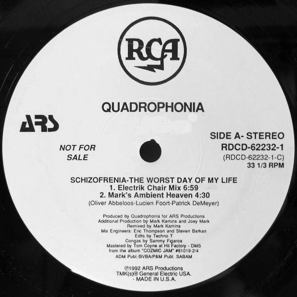 Quadrophonia : Schizofrenia - The Worst Day Of My Life (12", Maxi, Promo)