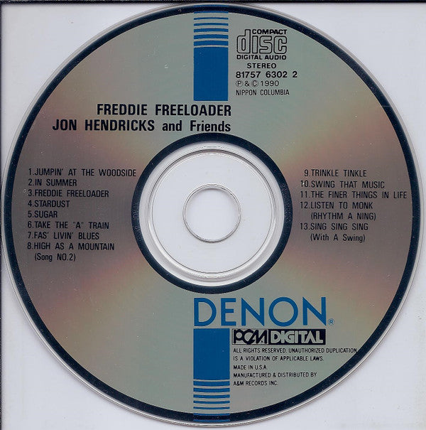 Jon Hendricks And Friends* : Freddie Freeloader (CD, Album)