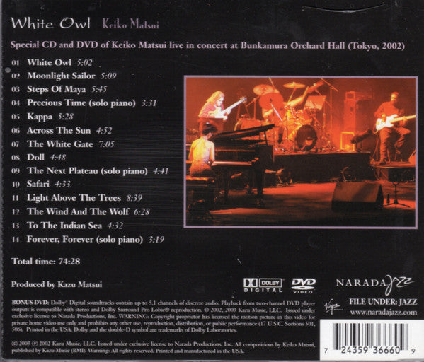 Keiko Matsui : White Owl (CD + DVD-V, Multichannel, Dol)
