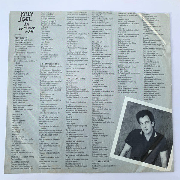 Billy Joel : An Innocent Man (LP, Album, Car)