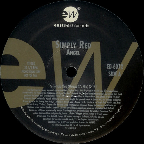 Simply Red : Angel (12", Promo)