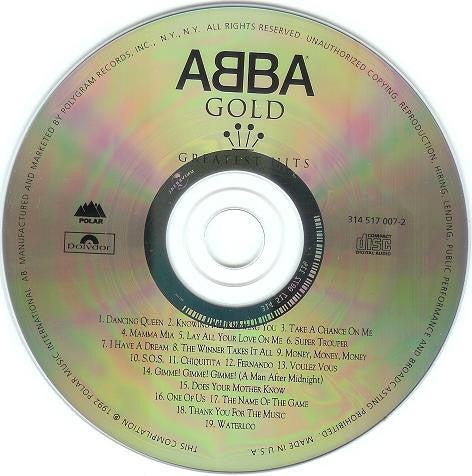 ABBA : Gold: Greatest Hits (CD, Comp, RM)