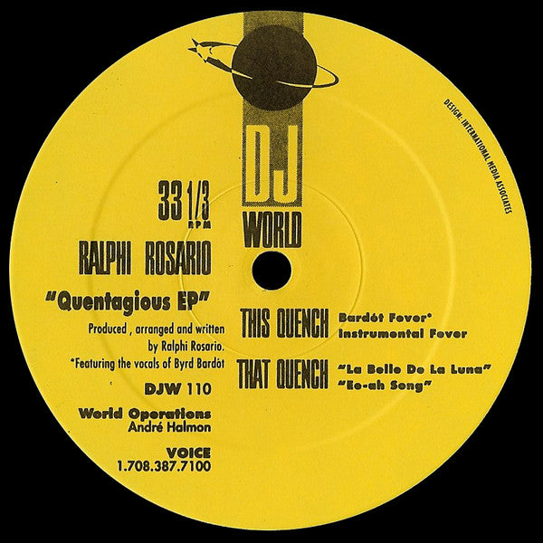Ralphi Rosario : Quentagious EP (12", EP)