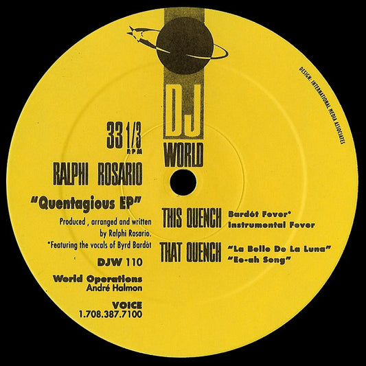 Ralphi Rosario : Quentagious EP (12", EP)