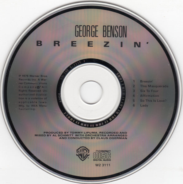 George Benson : Breezin' (CD, Album, Club, RE)