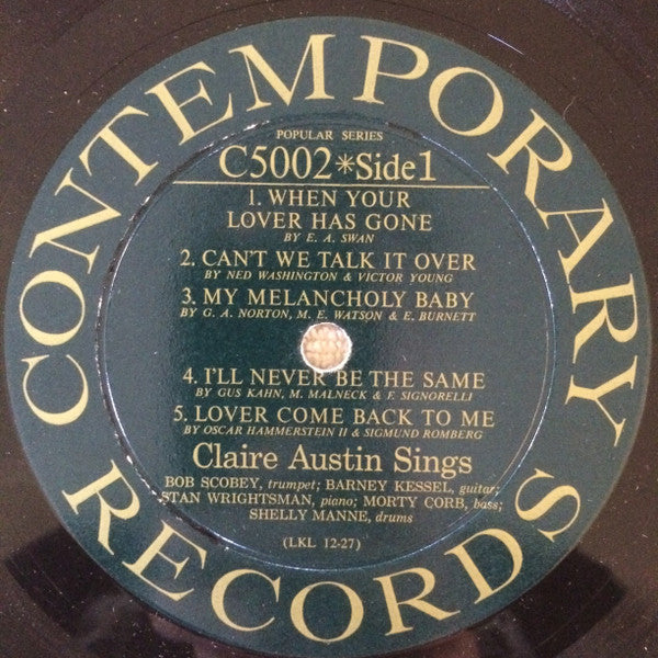 Claire Austin : When Your Lover Has Gone (LP, Album, Mono)