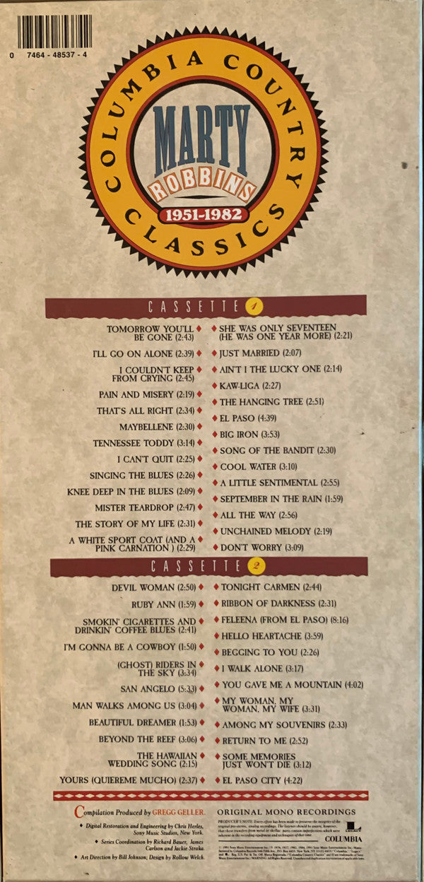 Marty Robbins : The Essential Marty Robbins 1951-1982 (2xCass, Comp, Mono, RM + Box)