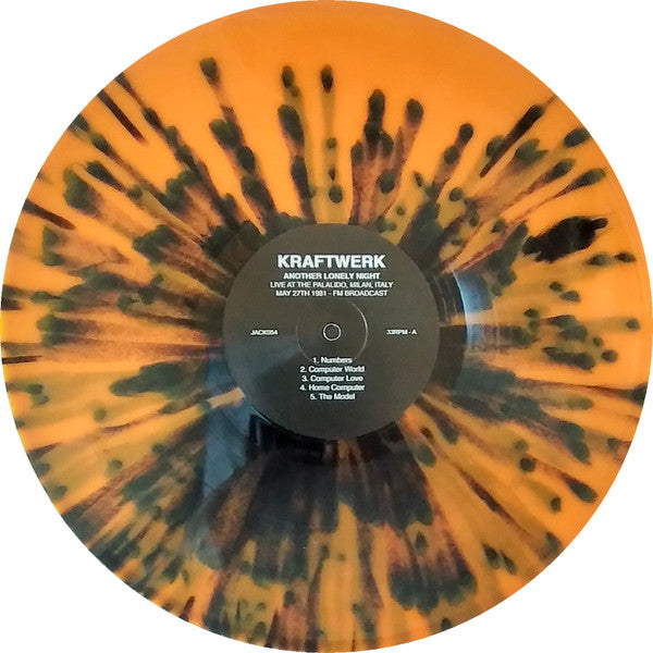 Kraftwerk – Another Lonely Night - Live At The Palalido, Milan, Italy, May 27th 1981 - FM Broadcast (Vinyl, LP, Album, Limited, Unofficial, Orange & Black)