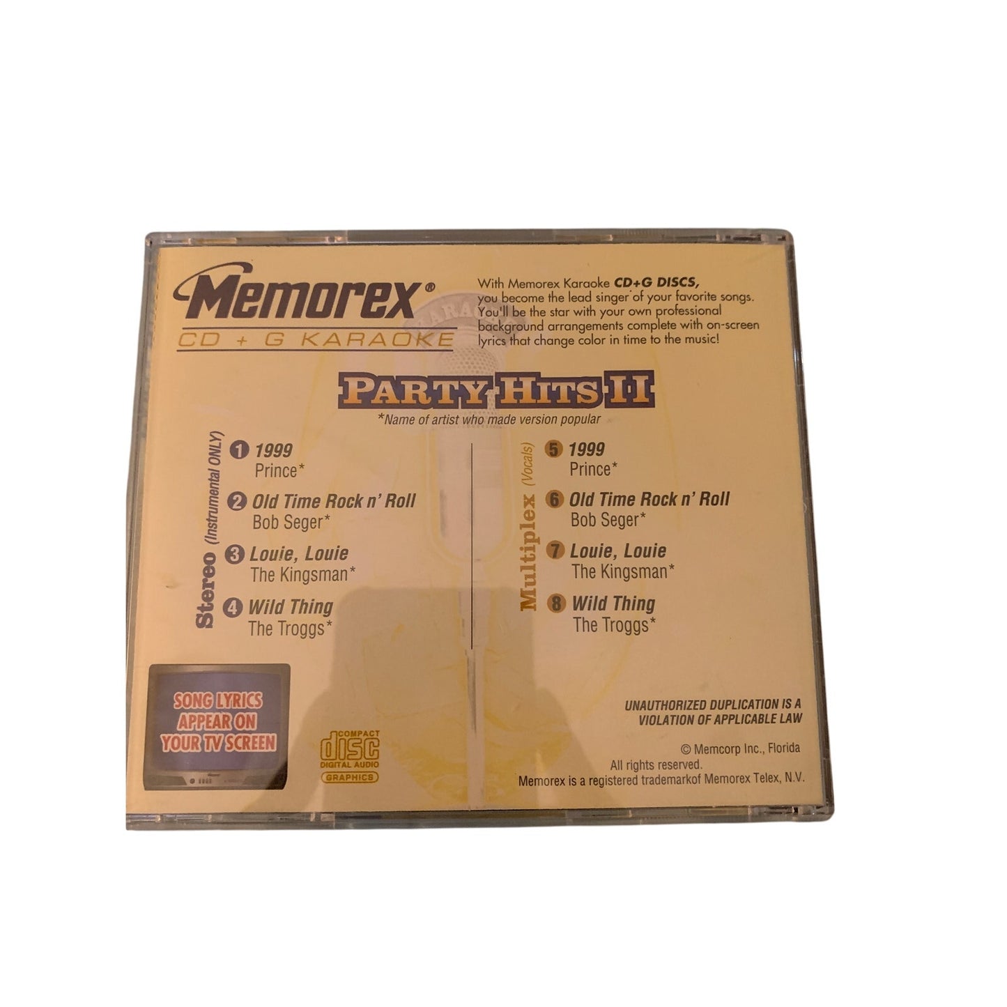 Memories (In The Style Of Original Artist) - Party Hits II (Karaoke CDG)