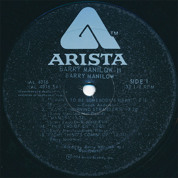 Barry Manilow : Barry Manilow II (LP, Album, RE, PRC)