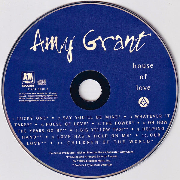 Amy Grant : House Of Love (CD, Album)