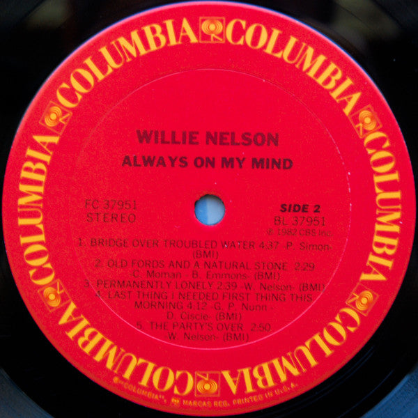 Willie Nelson : Always On My Mind (LP, Album, Pit)