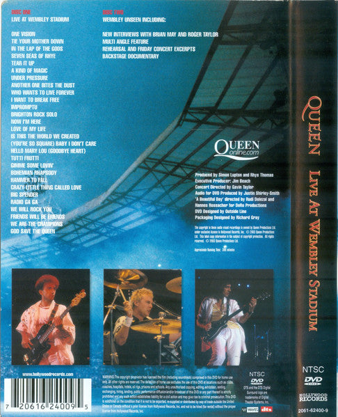 Queen : Live At Wembley Stadium (2xDVD-V, RE, NTSC)