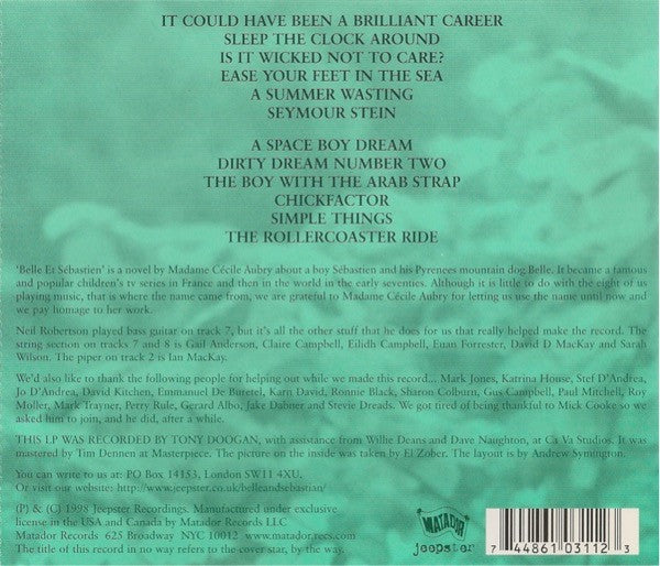 Belle & Sebastian : The Boy With The Arab Strap (CD, Album, RE, WEA)