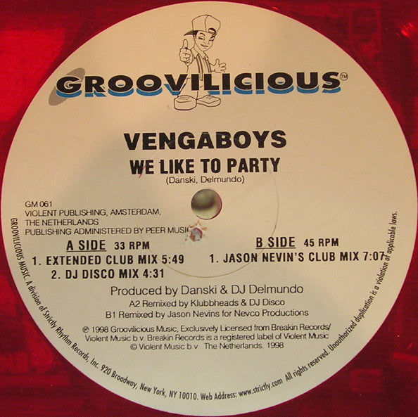 Vengaboys : We Like To Party (12", Red + 12", Gre)