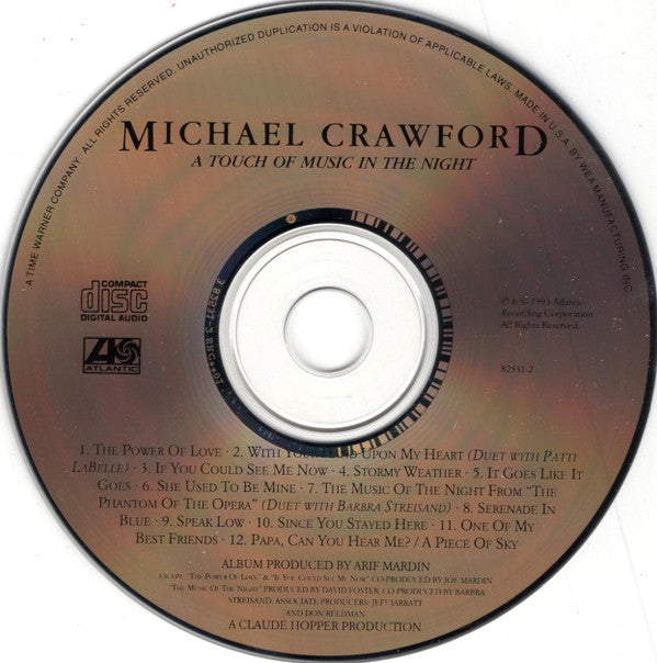 Michael Crawford : A Touch Of Music In The Night (CD, Album, SRC)