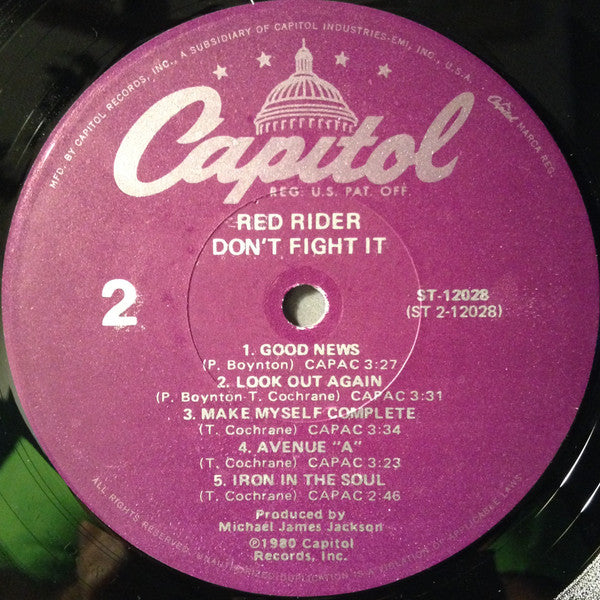 Red Rider : Don't Fight It (LP, Album, Los)