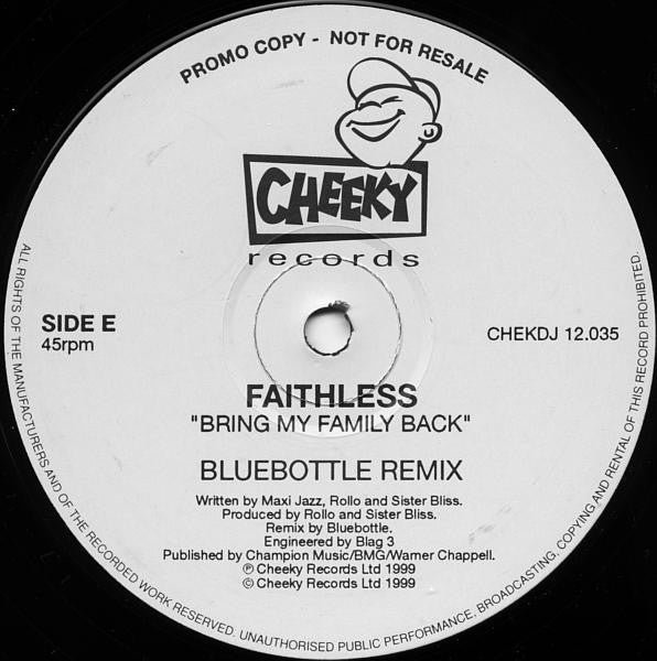 Faithless : Bring My Family Back (12", Promo)