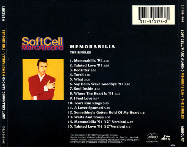 Soft Cell / Marc Almond : Memorabilia - The Singles (CD, Comp)