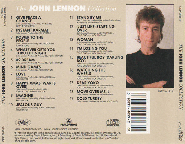 John Lennon : The John Lennon Collection (CD, Comp, Club)