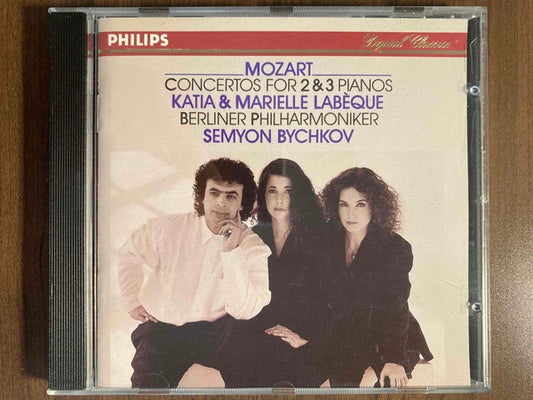Mozart* – Katia & Marielle Labèque*, Berliner Philharmoniker, Semyon Bychkov : Concertos For 2 & 3 Pianos (CD, Club, RE)