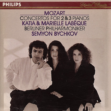 Mozart* – Katia & Marielle Labèque*, Berliner Philharmoniker, Semyon Bychkov : Concertos For 2 & 3 Pianos (CD, Club, RE)