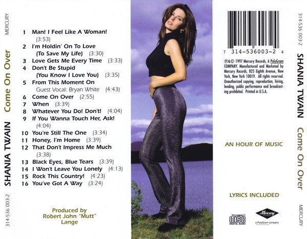 Shania Twain : Come On Over (CD, Album, RE, Omn)