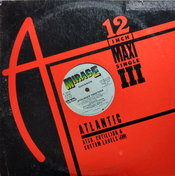 Shannon : Stronger Together (12", Single)