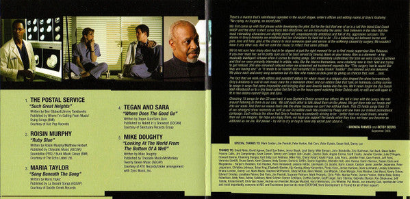 Various : Grey's Anatomy - Original Soundtrack (CD, Comp)