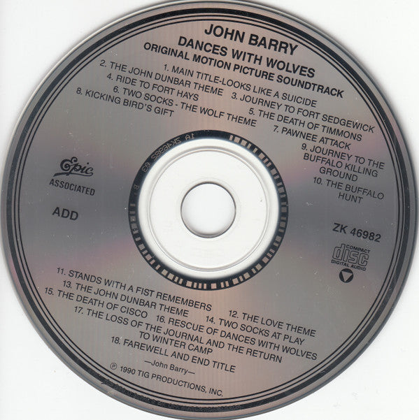 John Barry : Dances With Wolves - Original Motion Picture Soundtrack (CD, Album)