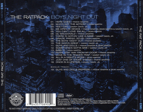 The Rat Pack : Boys Night Out (CD, Comp)