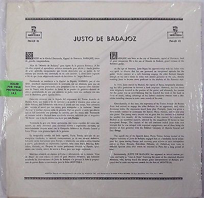 Justo De Badajoz : Justo De Badajoz (LP, Album, Mono, Alt)