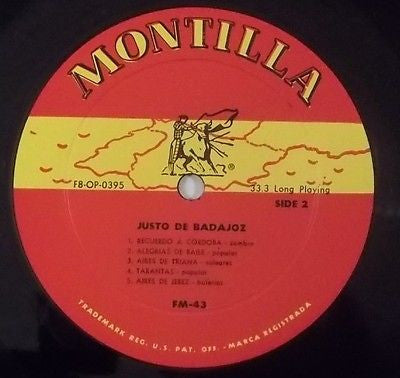 Justo De Badajoz : Justo De Badajoz (LP, Album, Mono, Alt)