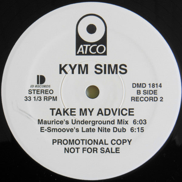 Kym Sims : Take My Advice (2x12", Promo)