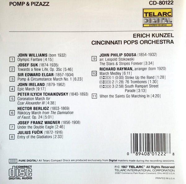 Erich Kunzel / Cincinnati Pops Orchestra : Pomp & Pizazz (CD, DAD)