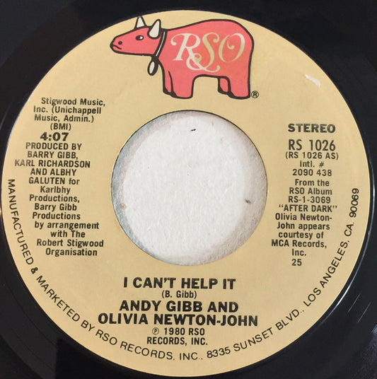 Andy Gibb & Olivia Newton-John : I Can't Help It (7", Single, 25)