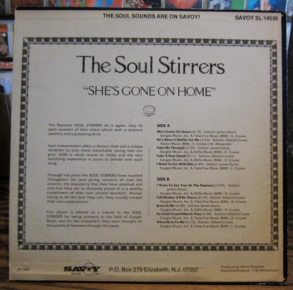 The Soul Stirrers : She's Gone On Home (LP, Album)