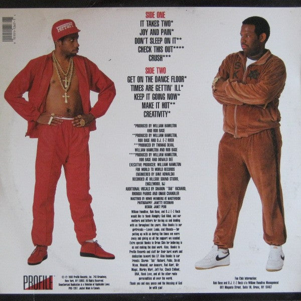 Rob Base & DJ E-Z Rock : It Takes Two (LP, Album)
